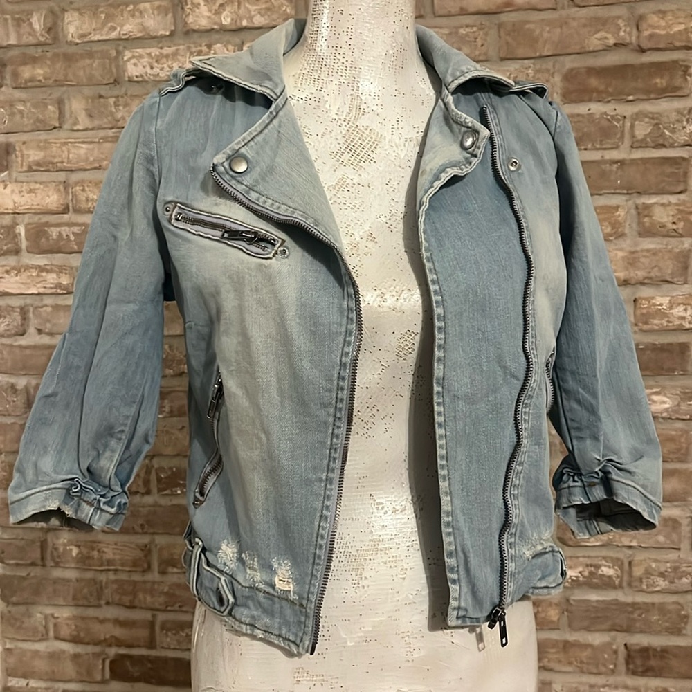 ZARA Woman aged denim jacket